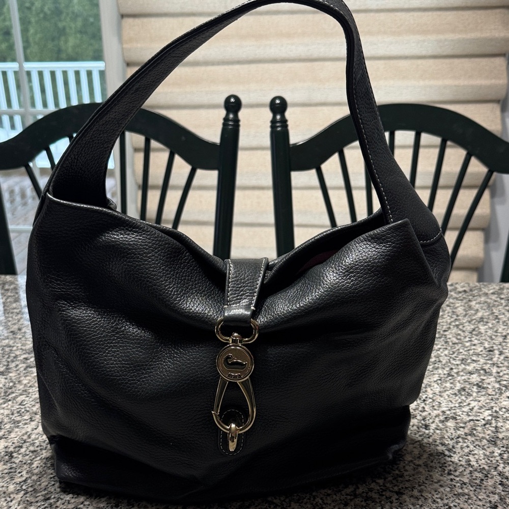 Dooney & Bourke Black Leather Hobo Bag